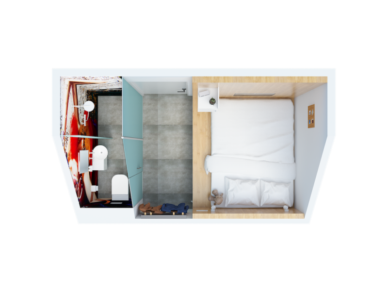 bunk amsterdam room for 2 render