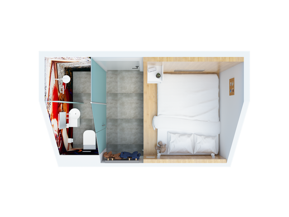 bunk amsterdam room for 2 render