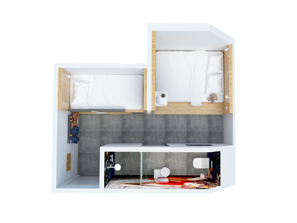 bunk amsterdam room for family render