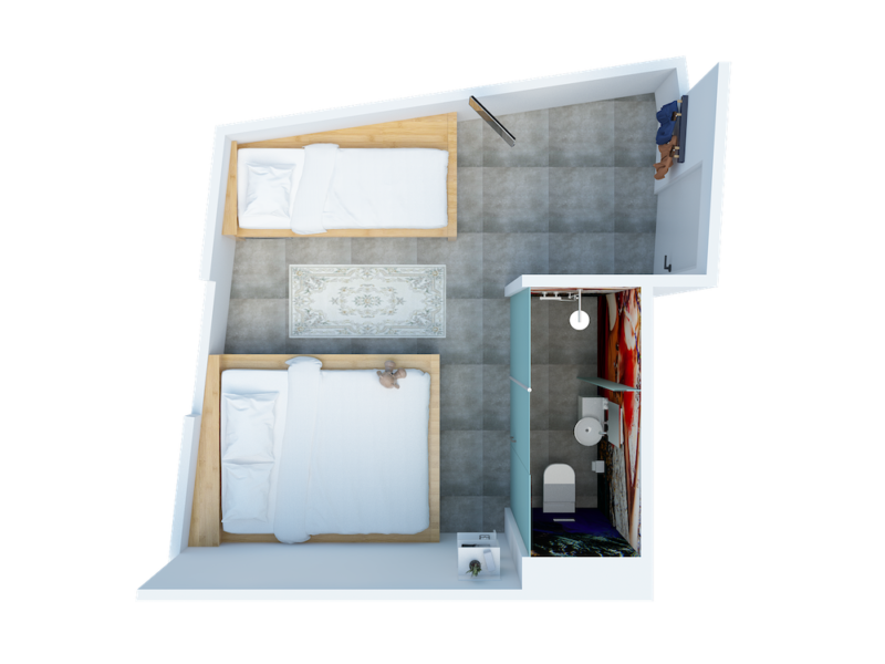 bunk utrecht room for 3 render