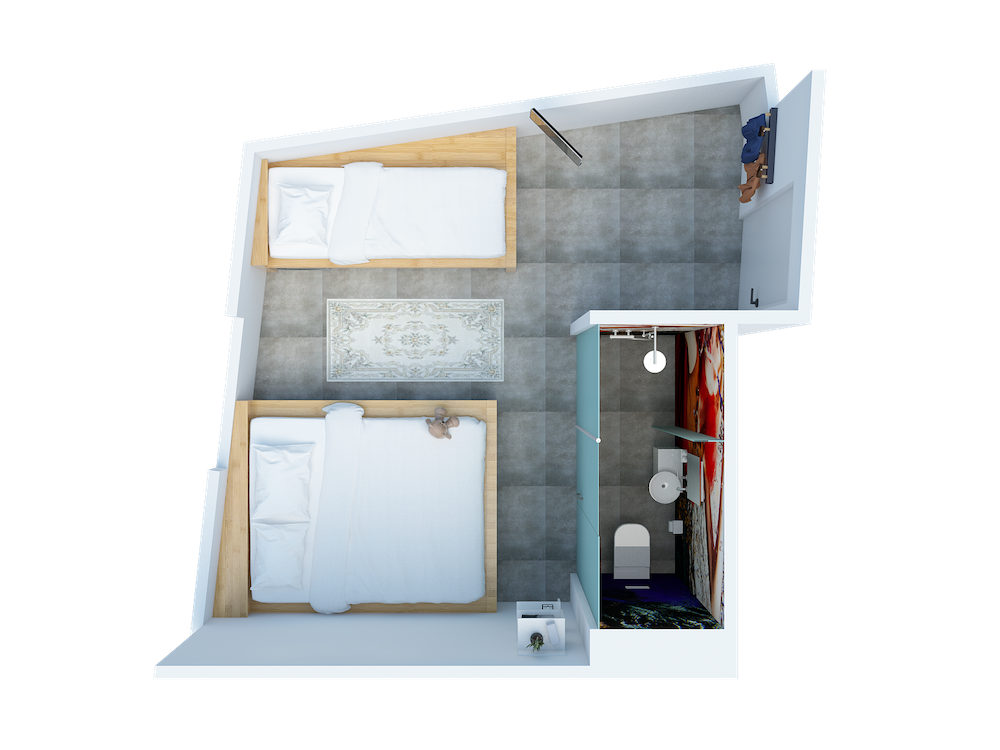 bunk utrecht room for 3 render