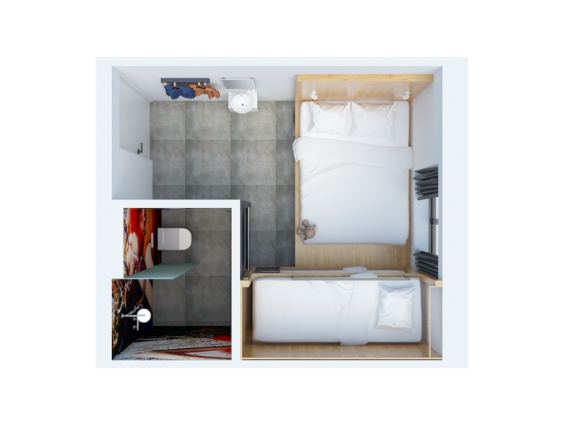 bunk utrecht room for 4 render