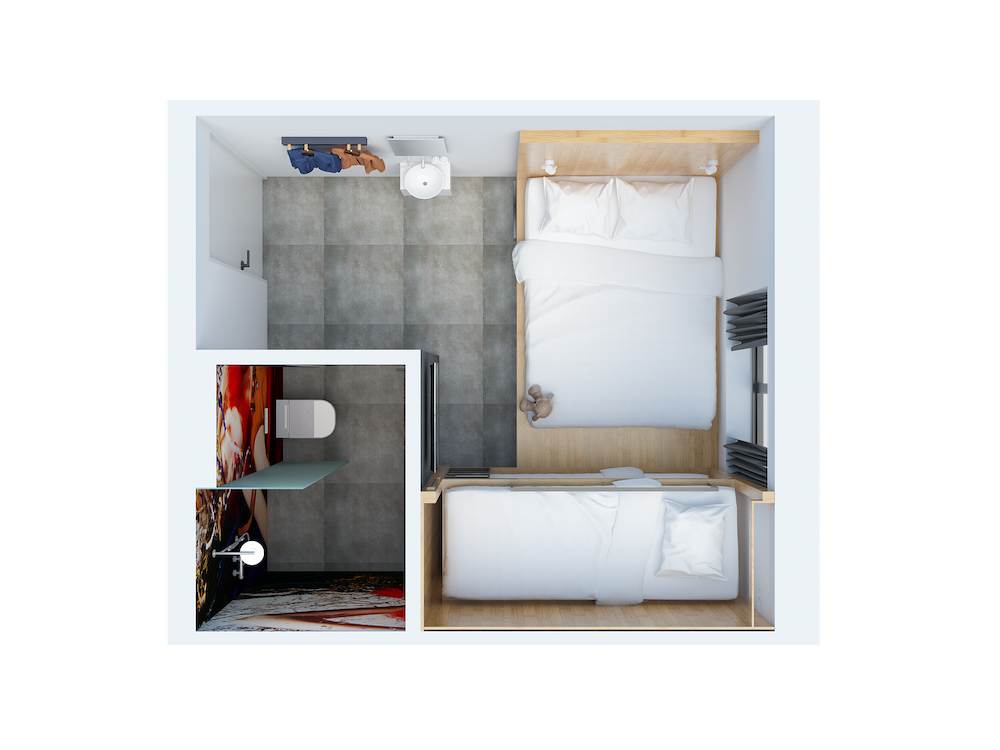 bunk utrecht room for 4 render