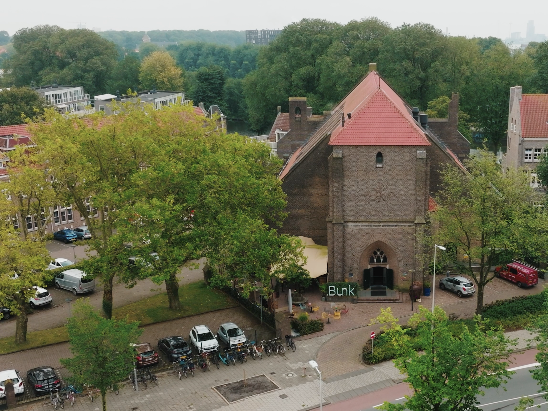 Free on-site parking at Bunk in Amsterdam Noord